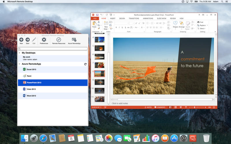 Microsoft Remote Desktop for mac