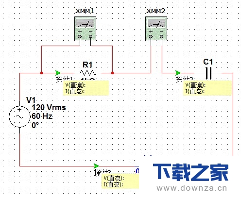 multisim中如何使用探针检测和显示电压和电流