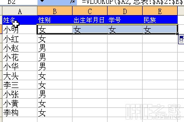 Excel用vlookup函数跨表调取数据的操作方法