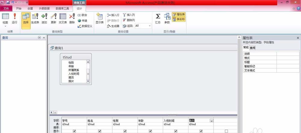 Access创建模糊查询的简单教程截图