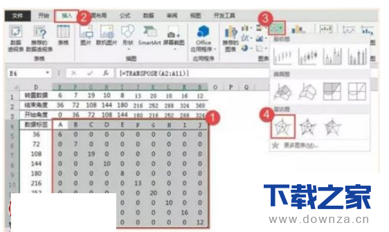 新花招!教你使用Excel绘制线性玫瑰图的具体步骤截图