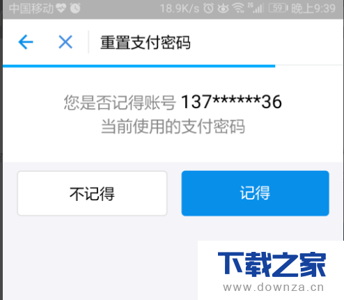 在支付宝中变更付款密码的操作方法截图