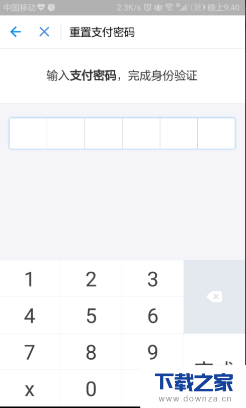 在支付宝中变更付款密码的操作方法截图