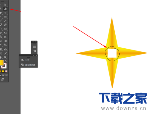 使用ai绘画出星形标志的详细操作方法截图