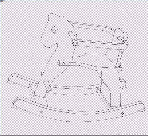 ps绘制出卡通版木马的具体操作方法截图