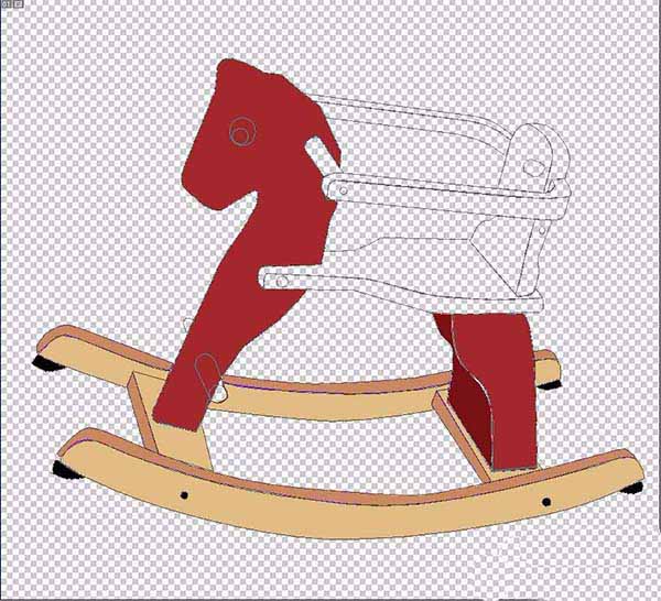ps绘制出卡通版木马的具体操作方法截图