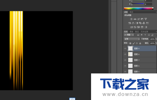 ps打造出金黄色光芒效果的放射图案的操作步骤截图