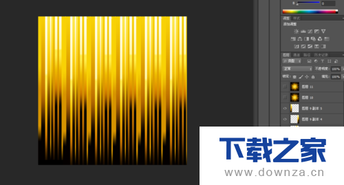 ps打造出金黄色光芒效果的放射图案的操作步骤截图