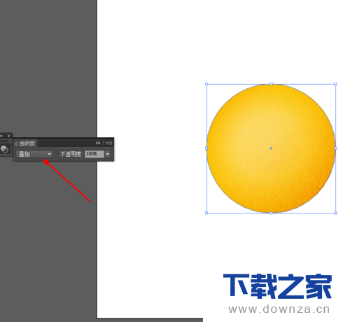 Ai制作出金黄色的圆形的操作流程截图