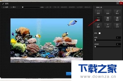 光影魔术手画笔画曲线的具体操作方法截图