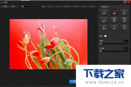 光影魔术手在图上添加直线的具体操作方法截图