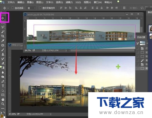 利用ps效果图图纸快速合成建筑外观效果图截图