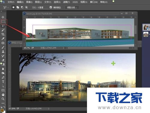 利用ps效果图图纸快速合成建筑外观效果图截图