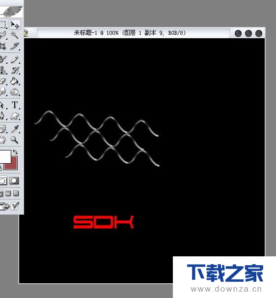 用PS制作铁丝网的操作教程截图