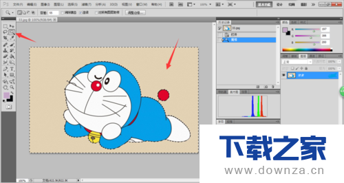 PS中把图片变成半透明的操作教程截图