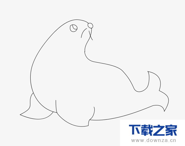 用ps画简笔画效果的海狮的具体操作教程截图