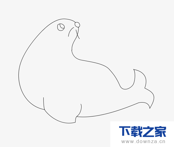 用ps画简笔画效果的海狮的具体操作教程截图