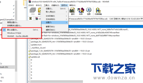 在winrar软件中更换主题的详细操作步骤截图