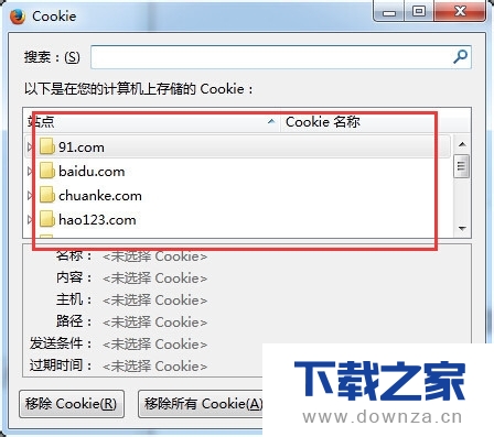 火狐浏览器查看保存的cookie的详细操作步骤截图