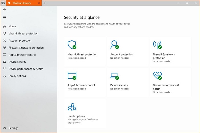 Win10 RS5 “Defender安全中心”更名为Windows Security
