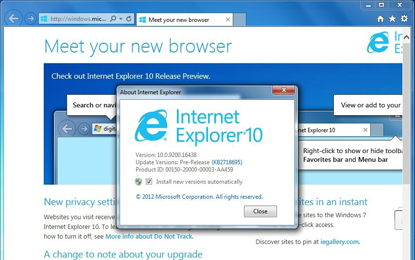 Internet Explorer 10